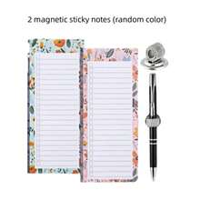 100张可撕页，磁性购物清单，磁性便签，磁性冰箱笔筒，创意，时尚，美观，返校用品，日用品，家庭消耗品 - 彩色 - 查看 11