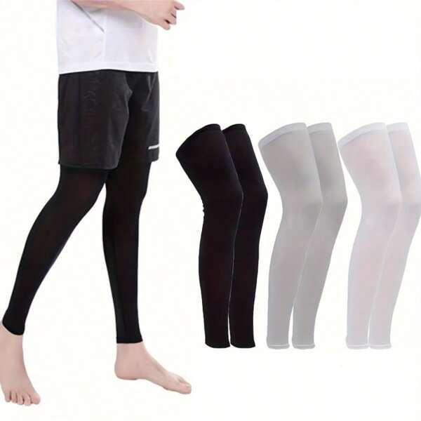 1Pair Of Unisex Compression Leg Sleeves Absorb Sweat And Moisture Suitable For Fitness Stretching And Long-Distance Travel