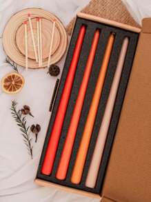 4pcs/Gradient Color Candle Set For Wedding, Festival, Candlelight Dinner, Home Decoration ,Customized Candles Are The Best Gift For Mothers And Loved Ones,30.5cm Long Pole Candle,Room Decor,Gifts Birthday Graduation