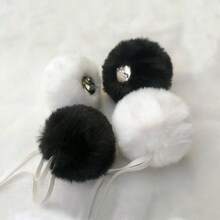 Rabbit Tail Dress Up Prop Rabbit Mom Cute Role Playing Prop Party Costume Accessories Plush Ball Pin, Festival Gift Halloween Halloween Accessories - Multicolor - View 7