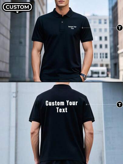 Customized Personalized Men's Polo Shirts. Upload Your Designs(Selfie/Scenery/Family Photo/Friends/Couple Photo/Patterns/Pets), Tops,Stylish,Fashion,Hipster,Casual,Minimal Chic Business And Company Clothing, Team Clothing,And Custom T-Shirts.