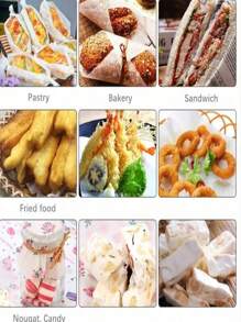 10/50/100张食品包装纸 防油纸 面包三明治汉堡鸡肉卷蜡纸烘焙工具情人节爱心玫瑰包装纸 - 食品包裝紙(OPP袋裝) - 查看 9