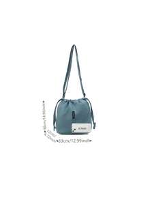 Fashionable Casual Versatile Drawstring Oxford Cloth Bucket Bag, Small Niche Literary Style Crossbody Bag, Phone Bag, Shoulder Bag For Women - Multicolor - View 6