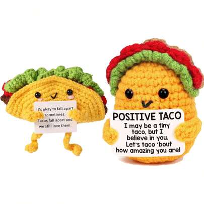 1pc Mini Front Crochet Tage Is Very Cute, Adding Lightness And Fun, And Attracting The Attention Of Your Family And Office. Perfect Birthday Gift For A Lady, A Man Or A Friend Who Is Going Through A Difficult Time. Make Tortillas Your Daily Companion.