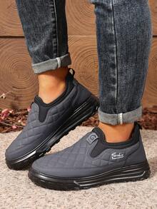 男士冬季雪地靴，防水防寒防滑户外雪地靴，轻便，一键式，纯色