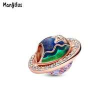 Manyilus Manyilus Original Sterling Silber Niedlicher Kaninchen Charm, Katze, kleiner Bär, Eule, Chamäleon, Eiscreme, Stern, Mond Charm Anhänger Perlen, geeignet für Armbänder & Halsketten Schmuckgeschenke für Frauen.