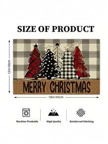 2/4/6/8 Stücke Weihnachtsbaum Tischsets, 30cm*45cm, 100% Polyestermaterial, geeignet für Restaurant, Esszimmertisch, Kaffeetisch Dekoration, Outdoor Party Feiertags Tischdekoration