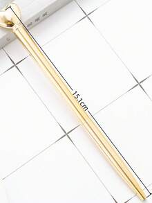 6支/10支/12支金色心形圆珠笔，黑色墨水 - 可爱创意精致书写工具，适用于学校用品、婚礼签名和礼品包装、校园系列返校笔，学生返校必备礼物