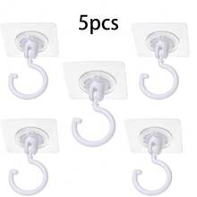 1/3/5 Mehrfarbige drehbare Küchenhaken - Einfach zu installieren, ohne Bohren erforderlich, selbstklebende Haken für Küche und Badezimmer Aufbewahrung/Hängepflanzen/Laternen/Windspiele, praktische moderne Heimdekorationshaken - Verschiedenfarbig - Übersicht 18
