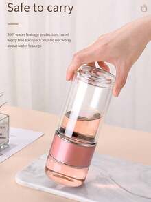 1 件茶叶浸泡瓶、双层玻璃水瓶、带过滤器的茶杯、散叶茶浸泡器、便携式茶具、硼硅酸盐玻璃、防漏、独立茶隔层、适用于热饮/冷饮、旅行、办公室、家庭使用、成人健康礼物 - 彩色 - 查看 9