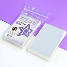 400/ 800pcs 56*87mm Transparent Hard Card Sleeves For 3-Inch Small Cards, Suitable For Mini Cards,Kpop Photocard Sleeves , Acid-Free Cpp Protective Sleeve - trắng - Xem 8