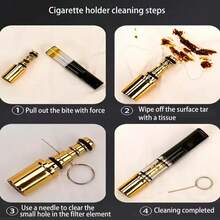 5/10个装 YYDS 可重复使用便携式香烟嘴过滤器 - 减少焦油和烟雾，适合居家使用和作为圣诞礼物，男女通用优质香烟嘴，可水洗可拆卸 - 吸烟配件，带来更健康的吸烟体验 - 黃色+黑色 - 查看 4