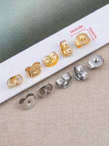 100个不锈钢耳钉配件，蝴蝶耳塞，DIY耳钉耳塞，耳饰批发 - 彩色 - 查看 8