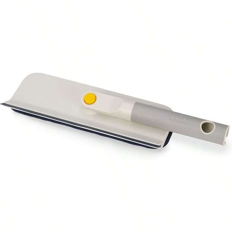 Joseph Joseph CleanTech - Riel de Almacenamiento de Herramientas de Limpieza, Organizador con 3 agarres Ajustables y 3 Ganchos, Tornillos incluidos - cepillo para polvo - Añade 10