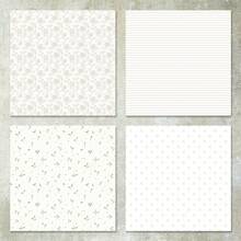 36 张 6 英寸奶茶花卉图案剪贴簿纸，适用于子弹日记、拼贴画、卡片、剪贴簿和工艺品、学校用品、返校 - 米色 - 查看 2