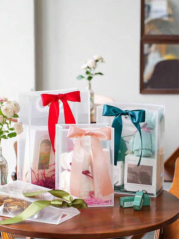 30 pièces/20 pièces/10 pièces/5 pièces/1 pièce Sacs cadeaux transparents, convenant pour les collations, les bonbons, les boissons, les accessoires de plage, idéaux pour les mariages, les anniversaires, les fêtes, le camping. Cadeaux parfaits pour les femmes, les mamans, les enseignants, les amis, les demoiselles d'honneur, les étudiants, la rentrée scolaire. Grande capacité, sacs fourre-tout de voyage, week-ends, cadeaux quotidiens pour les amis, sacs d'emballage