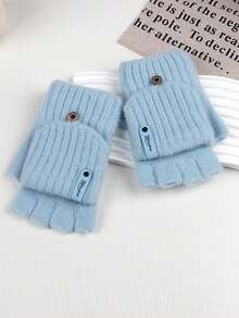 1 双露指可转换针织手套，适合 3-16 岁儿童，男女通用设计，秋冬季保暖，不影响书写灵活性。 - 彩色 - 查看 14