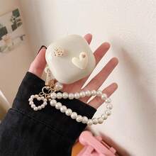 复古白山茶花猫吊坠 适用于三星Buds3/3Pro耳机保护壳、Galaxy Buds FE/PRO/Live无线蓝牙耳机壳、Buds2软壳、Buds2 Pro透明耳机壳，创意设计，适合女性 - 彩色 - 查看 9