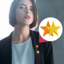 10/20/30/50/80 件五角星刺绣熨烫补丁缝纫/熨烫贴花补丁布艺配饰适用于服装、夹克、帽子、书籍、包包 - DIY 刺绣布贴，男女皆宜 - 黑色 - 查看 7