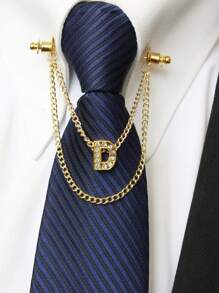 A-Z 26 Letter Collar Stays, Suit Collar Accessories, Formal Collar Stays, Collar Chain, Tie Chain, Men's Fashion Jewelry