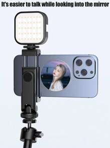 1pc New Magnetic Selfie Lens, High Definition Auxiliary Selfie Tool, Rear Reflective Mirror For Live Streaming