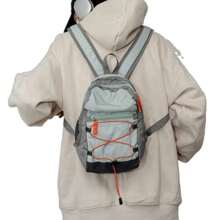 Unisex Outdoor Backpack, Drawstring Mini Casual Bag Lightweight Versatile Hiking Bag Fashion Men And Women Travel Small Backpack