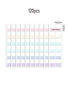 120 件/套简约荧光色可写半透明多功能索引分隔贴纸，学生彩色荧光笔书签，适合万圣节、圣诞节、新年送给朋友、同事、老师、长辈的有意义的礼物