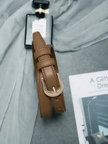 1/2/3 piezas Cinturón versátil y sencillo, hebilla de aguja sencilla y cinturón versátil para jeans de mujer, cinturón decorativo de verano, otoño, Halloween