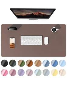 1 pezzo Tappetino antiscivolo per scrivania, tappetino per mouse, protezione in pelle PU impermeabile per scrivania/tavolo, sottile e grande, facile da pulire, tappetino da scrivania per computer portatile per ufficio/casa/decorazione (rosa) - Multicolore - Visualizzare 92