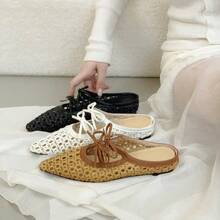 Women Flat Sandals - 黑色 - 查看 4