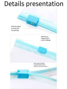 30PCS/10pcs拉链保鲜袋（拉链颜色随机） 食品密封袋 蔬菜肉类保鲜袋 衣柜收纳袋 餐桌保鲜罩 厨房收纳整理 冰箱配件 厨房小工具 万圣节 圣诞节 母亲节 送给妈妈的礼物 万圣节礼物 - 彩色 - 查看 11