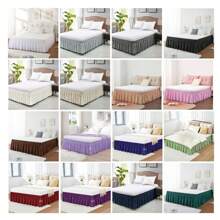 Wrap Around Dust Ruffle Bed Skirt - Dark Grey - For Queen Size Beds With 15 Inch Drop - Elastic Strap - Adjustable Pleated Bedskirt With Brushed Fabric And Wrinkle Free - For Women, Men, Kids & Teens - Multicolor - View 13