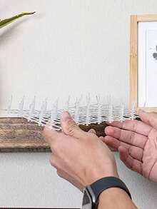 1卷白色PP材质猫咪驱避垫，有效驱赶猫狗，黑色猫咪驱避垫，适用于花盆、草坪、室内外防护垫 - 白色 - 查看 5