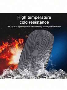 Car Dashboard Black Silicone Anti-Slip Mat, High Temperature Resistant Storage Mat, Waterproof And Anti-Slip Mat, Creative Car Ornaments, Fixed And Non-Slip, Washable And Reusable, Suitable For Mobile Phones, Keys, Glass, Mirrors, Metal Anti-Slip Sticky Pads, Auto Accessories