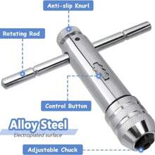 Set de chei reglabile cu clichet pentru Ziua Tatălui - Metal, fără baterie, mâner în T reglabil cu rotație înainte/înapoi, ideal pentru șurubelniță și cheie tubulară, cheie reglabilă pentru șurubelniță, construcție durabilă, w reglabil