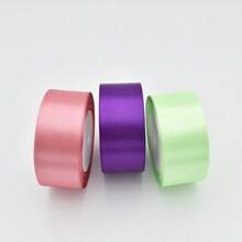 5 Rollen/4cm handgefertigtes Satinband aus Rosen, Hochzeitsstuhl Dekoration, Geschenkbox Verpackung, Blumenband, Schärpe, Hochzeit Veranstaltungsort Dekorationen, Geburtstags Party, Regenbogen Farbe, Junggesellinnenabschied, Schleifen Herstellung, Abschlussfeier