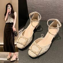 Women Heeled Sandals - 米色 - 查看 1