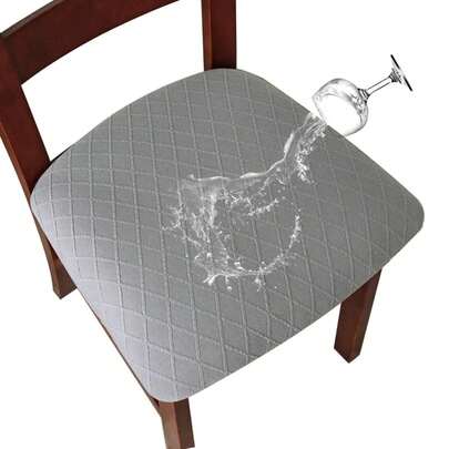WaterProof Chair Seat Cover Dining Room Chair Covers Removable Washable Elastic Cushion Covers For Upholstered Dining Chair