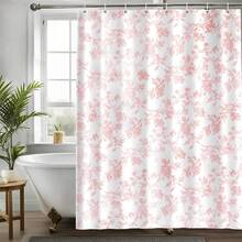 棉质花卉图案，优雅花卉面料浴帘，可机洗防水浴室装饰，60x72 英寸，60x72 英寸防水浴帘，带内衬磁铁，可机洗，66x72 英寸柔软浴室浴帘套装，带 12 个挂钩，36x72 英寸浴帘，酒店品质秋季装饰
