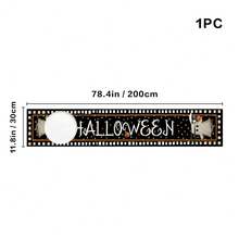 Obrus z nadrukiem ducha Halloween 1/25 szt., pyłoszczelny i łatwy do wycierania, odpowiedni do dekoracji domowych, stołu jadalnego, przyjęć świątecznych i jesiennych. Akcesoria na imprezę halloweenową, prezenty świąteczne, wystrój pokoju, dekoracja stołu jadalnego. - XYZQ41 - Zobacz 11