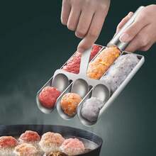 Molde para albóndigas de acero inoxidable para albóndigas caseras fáciles, bolas de ensalada, sándwich perfecto para cocinar familiares - 1 ranura - Ver 7