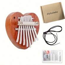 Wooden Mini 8 Keys Kalimba Thumb Piano, Portable Finger Thumb Piano, Wooden Cute Marimba With Lanyard Finger Musical Instrument For Piano Beginners, Birthday,Christmas Gift. - Wood Color - View 14
