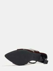 女士高跟鞋，时尚优雅，适合派对、户外活动和正式场合。尖头设计，闪亮点缀，柔软如镜的材质，舒适的套穿式款式，以及精致的咖啡棕色。适合休闲、正式和户外穿着。 - 咖啡棕 - 查看 8