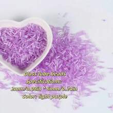 20g/50g/100g 时尚多彩夜光玻璃管珠，DIY 珠宝制作用品，适用于手链、项链、服装装饰、手工艺品 - 2X6玻璃管珠 - 查看 42