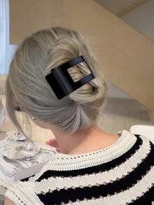 4pcs Women/Girls Flat Hair Clips, Matte Alligator Clips, Strong Hold Hair Clips, Non-Slip Handles, Fashion Classic Hair Accessories - Suitable For Thick & Fine Hair, Daily Hairstyles, Claw Clips, Hair Claws, Hair Slide, Hair Barrettes - Multicolor - View 6