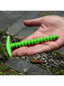 10pcs Heavy Duty Tent Stakes, Suitable For Camping And Outdoor Gear - Spiral Design Tent Pegs With Ergonomic Handles, Lightweight Portable Ground Nails For Tents, Tarps, Canopies (Red/Black/Green), Camping Accessories, Durable Structure