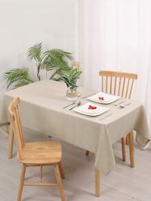 قطعة واحدة من مفرش طاولة مستطيل مصنوع من قماش بوليستر سميك مقاوم للتمزق ومقاوم للماء ومضاد للرذاذ، مناسب للاستخدام اليومي والحفلات والمناسبات والمطاعم والمقاهي والمناسبات الخاصة والعشاء والغداء والتجمعات والشواء والبوفيه للاستخدام الداخلي والخارجي والأعراس وغيرها