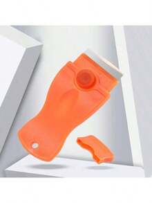 1个便携式多用途刮刀，不伤表面，玻璃胶刮刀，地板和瓷砖粘合剂去除剂，标签贴纸去除工具，轻松去除墙漆、贴纸，轻松去除玻璃、瓷砖、地板上残留的胶印，表面无划痕！适用于厨房、浴室 - 橘色 - 查看 11