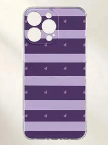 1 pieza Funda de teléfono transparente a prueba de golpes y antideslizante con diseño de corazón degradado, compatible con iPhone 16/11/16pro/16plus/16promax/16e/15Promax/13/14/12/XS/XR/7G/8P, compatible con Samsung Galaxy 11/12Pro/12/12X/13Pro/14Pro/15Pro/X3pro/, compatible con Redmi 10/9/Note9/12c/Note11pro/Note8Pro/9C/9a, funda protectora para teléfono