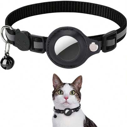 Collar reflectante para gatos Odokele con soporte para Apple AirTag, adecuado para gatitos, collar con rastreador GPS para gatos ajustable con hebilla de liberación rápida, se adapta a gatos y perros pequeños